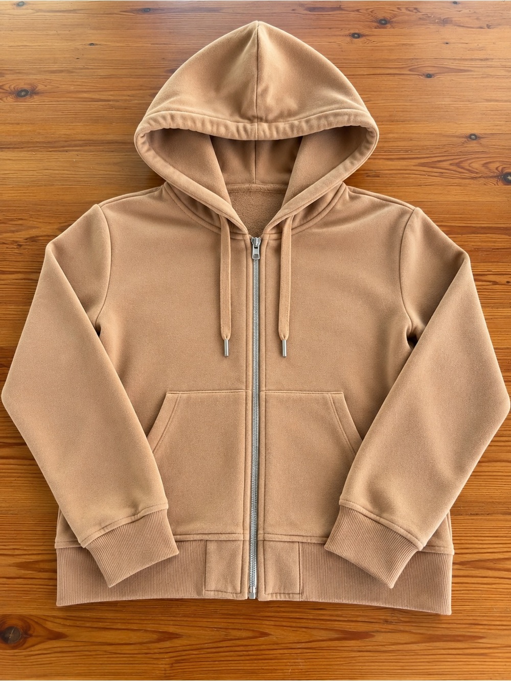 ALO Yoga Full-Zip Hoodie – Tan/Camel – Size Medium